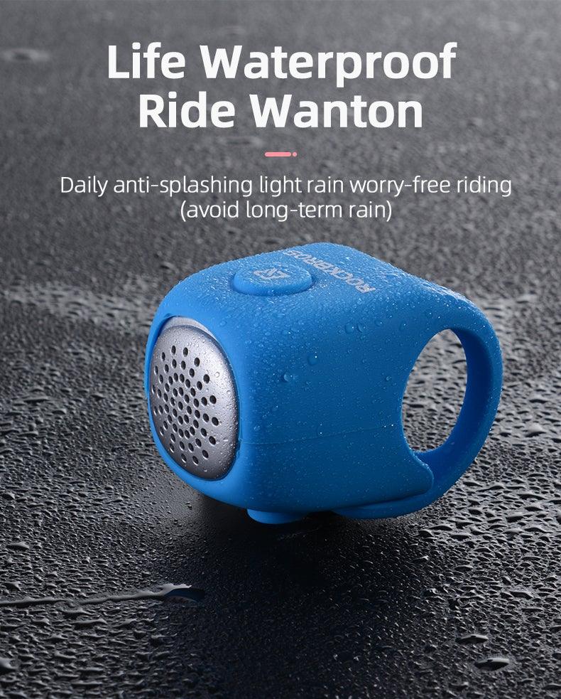 Lightweight Portable Bicycle Bell Electric Horn Mountain Bike Bell Accessories 90dB Cycling Handlebar Silica Gel Shell Electric Cycling Bells Water Resistant Cycling Bells Horn Loud Bicycle Horns Bicycle Accessories