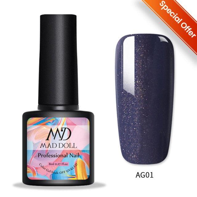 Luxury 5D Cat Magnetic Gel Nail Polish Black Chameleon UV Nail Gel Professional Manicure For Womens