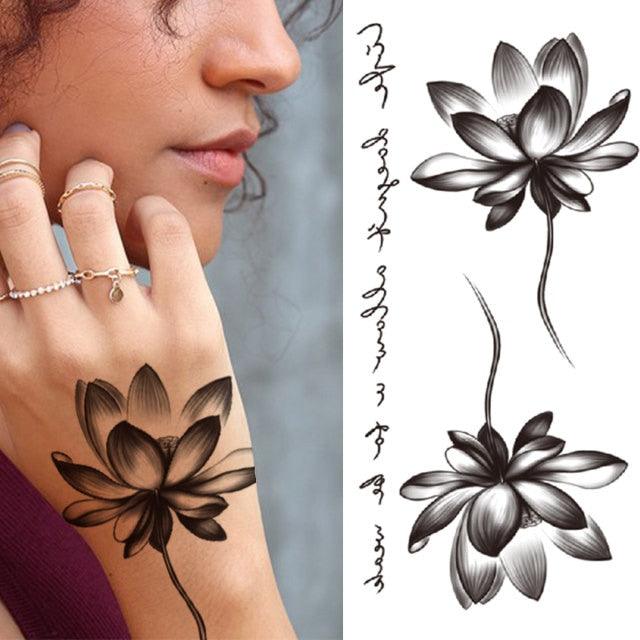 Luxury Black Forest Tiger Wolf Tattoo Sticker Temporary Tattoo Animals Colorful Big Tattoo Stickers For Mens Womens