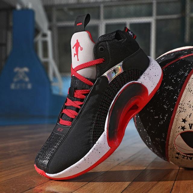 Men's Casual Breathable Comfortable Cushioned Soft Professional Sports Basketball Shoes Outdoor Street Sports Shoes Lightning Professional Anti Slip Sports Shoes For Running Walking