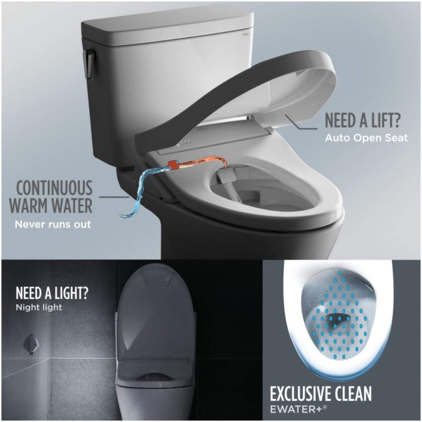 [MW4544726CUFG#01] TOTO Drake II 1 GPF Elongated Chair Height Toilet With Washlet S7A Bidet Seat (SAK53152)