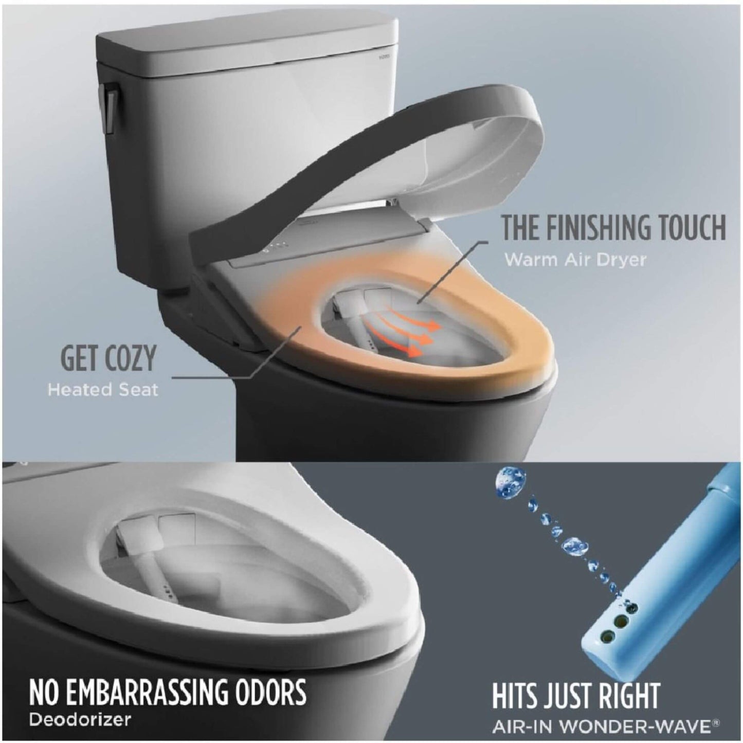 [MW7764726CEGA#01] TOTO Drake Washlet S7 Bidet Seat With 1.28 GPF Elongated Toilet (SAK40628)