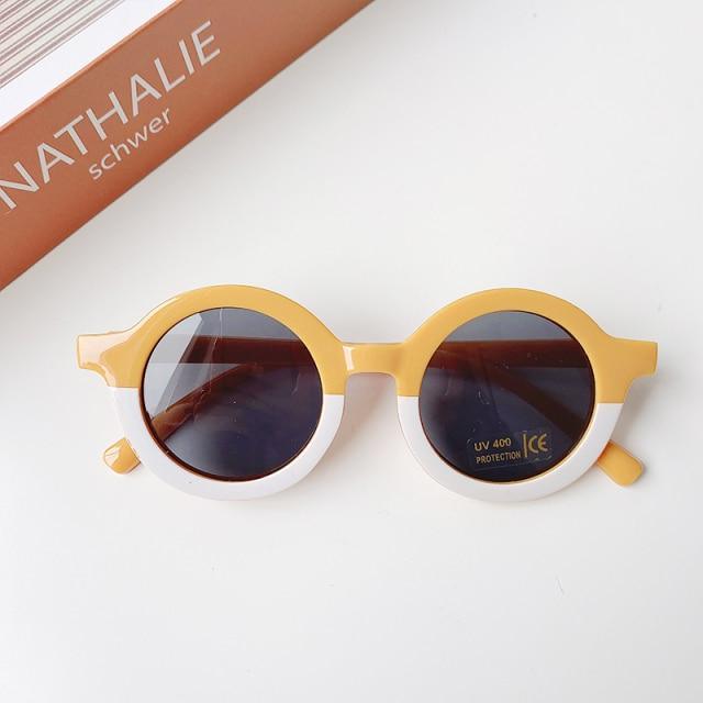 Popular Sunglasses For Children Boy/Girl New Elegant Leopard Double Color Cartoon Bear Shapes New Round Shape Sunglasses For Kids As Well As For Women And Men