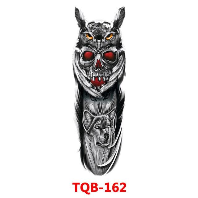 Full Arm Large Size Sleeve Temporary Sticker Dragon Tattoo Waterproof Body Art Realistic 3D Design For Mens