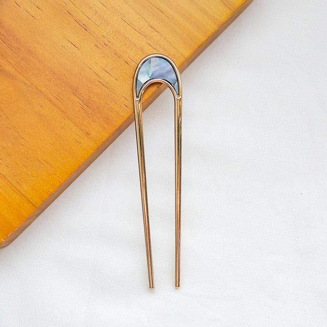 U Shape Hair Sticks Women Hairclip Simplicity Colorful Girls Hairpins Hair Sticks Hair Accessories Headwear French Hair Pin Hairstyle Chignon for Women