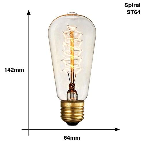 Retro Edison Light Bulb Vintage Edison Lamp Vintage Incandescent  Edison Light Bulbs Edison Filament Light Bulb Dimmable Warm White Different Shape Light