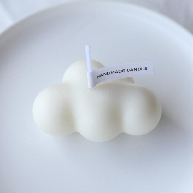 Small Scented Cloud Shape Birthday Candle Handmade Scented Candle Hand Poured Decorative Candle Aesthetic Candle Room Decor For Home Use Bedroom Romantic Soy Candle Home decoration Mother's Day Gifts