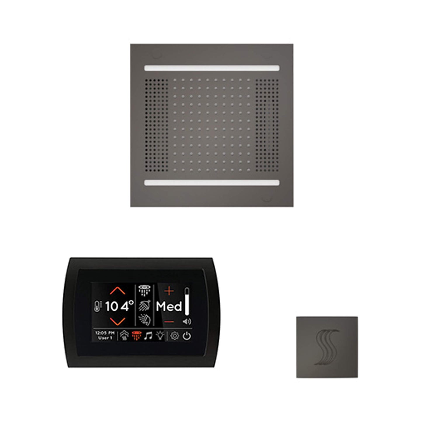 ThermaSol SignaTouch 5-Inch Display Steam Control Package With HydroVive Rainhead (SAK12821)