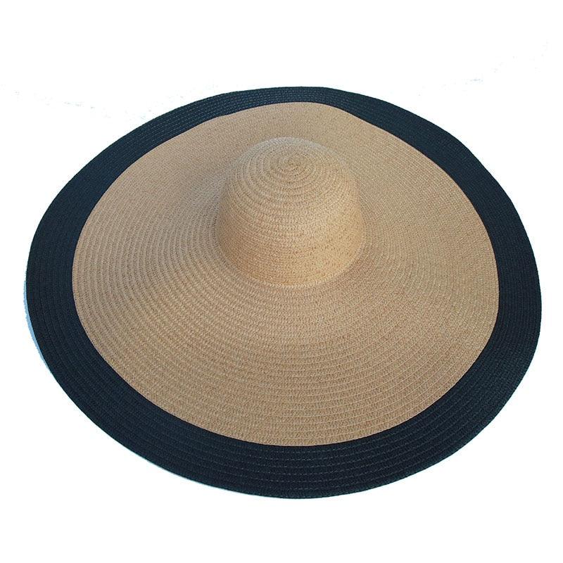 Women Oversized Foldable Summer Large Wide Hat Beach Straw Hat Cute Sun Cap Retro Foldable Handmade Big Hats Ladies UV Protection Hat Vintage Summer Sun Beach Hats